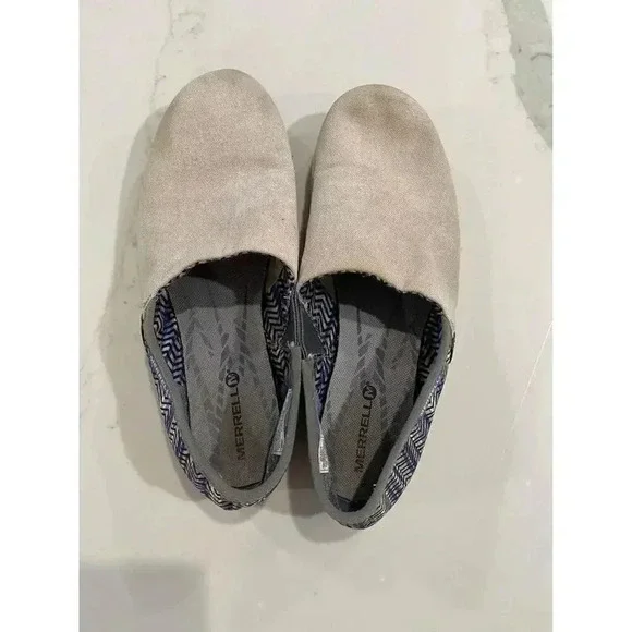 Merrell Women's Canvas Slip On Shoes Size 8 Granite Casual Flats Chevron Stripe - Picture 6 of 6